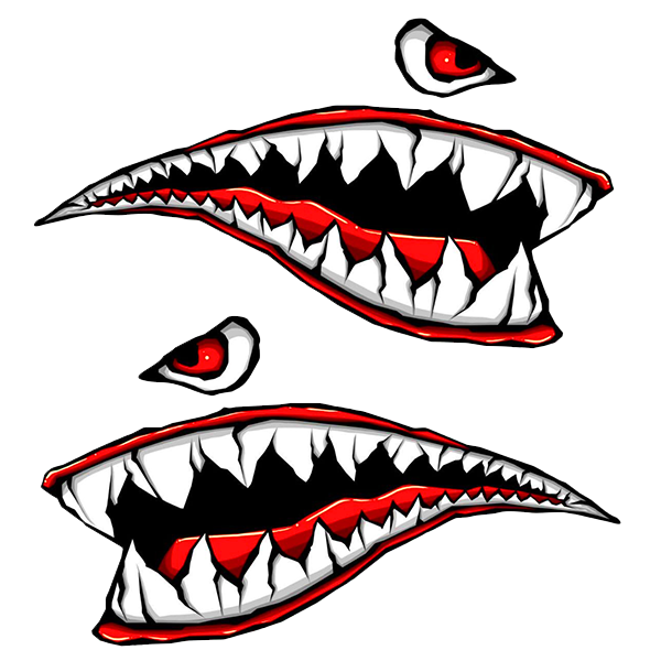 GE TO - STICKER DIENTES PARA CASCO