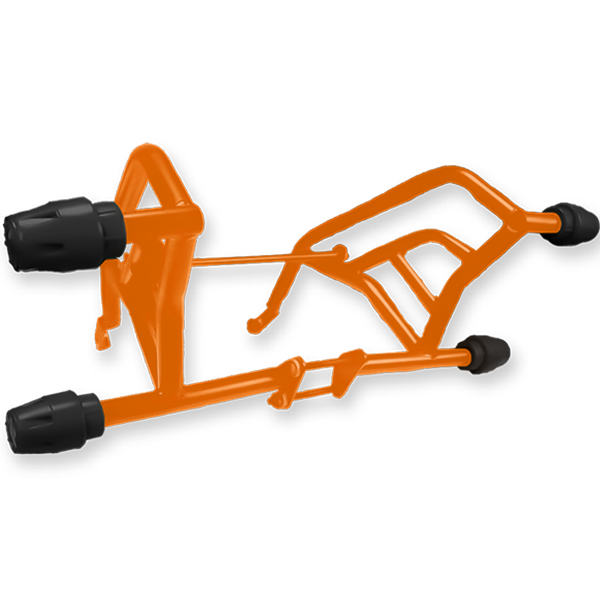 SLIDER 2 TOPES HONDA/CB 160F/NARANJA-NEGRO