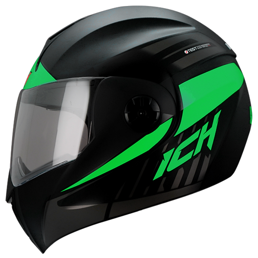 [RF100] Casco Abatible ICH 3110/RUS/negro mate-verde neón/XL