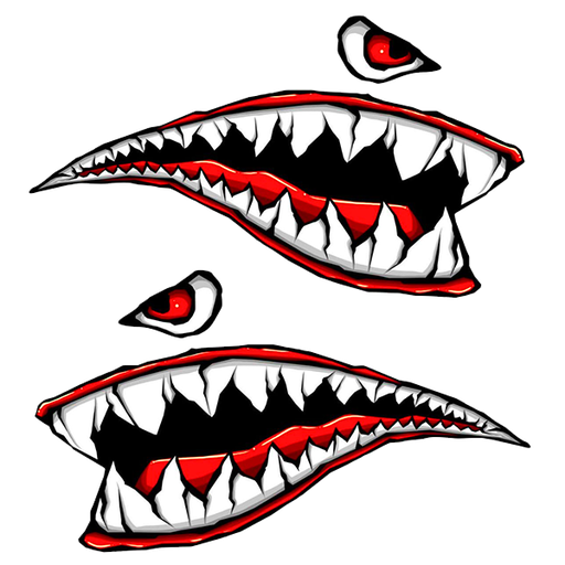 [RF880] GE TO - STICKER DIENTES PARA CASCO