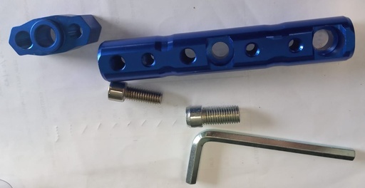 [RF1406] SOPORTE PORTA BOMBA DE ALUMINIO/AZUL