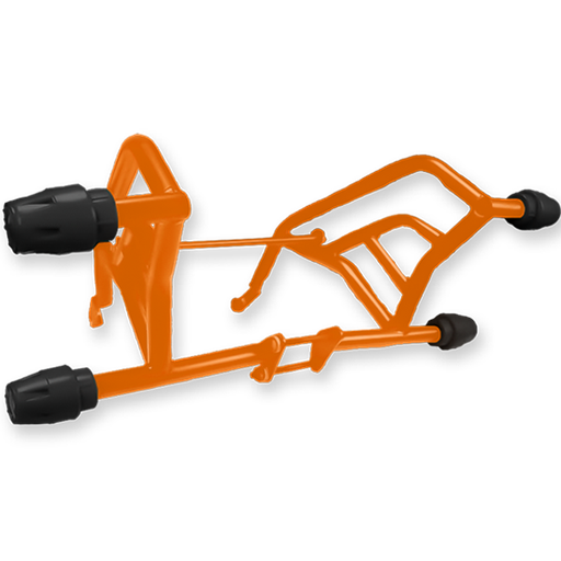 [RF1015] SLIDER 2 TOPES HONDA/CB 160F/NARANJA-NEGRO