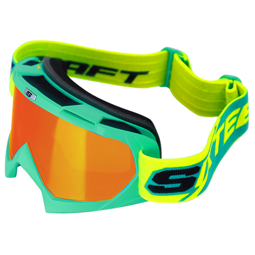 [RF1604] Gafas Cross SHAFT_IR DR/amarillo neón