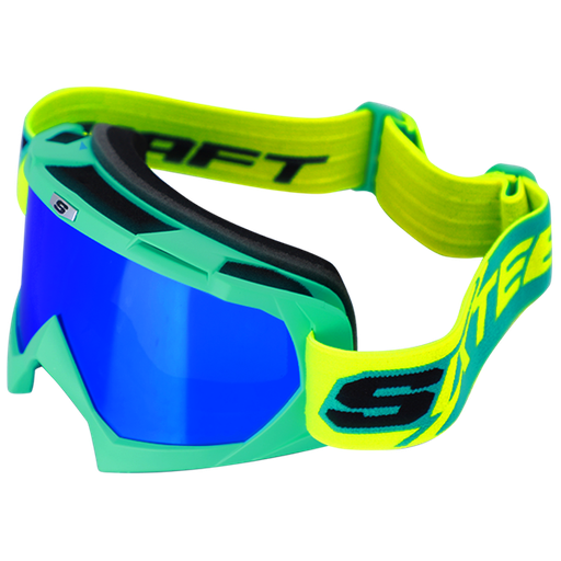 [RF1605] Gafas Cross SHAFT_IR AZ/amarillo neón