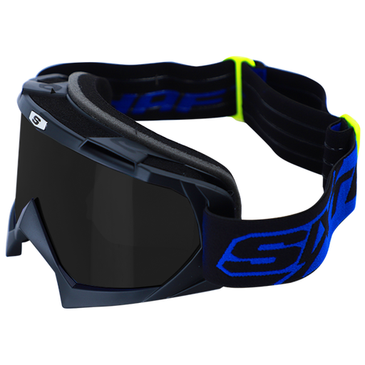 [RF1608] Gafas Cross SHAFT_SM/negro mate-azul